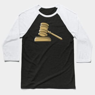 Court Gavel Judge Trial Judges Lawyer Baseball T-Shirt